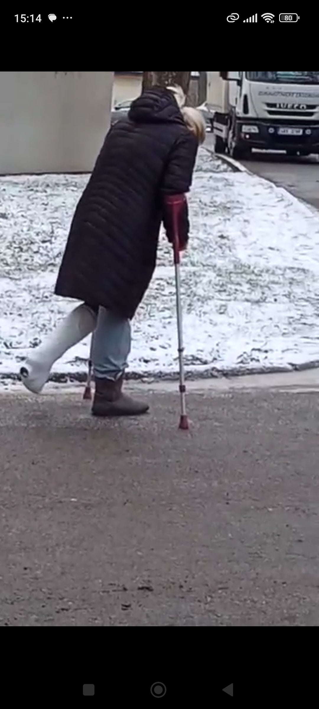 Girl with fresh slwc leaving hospital video